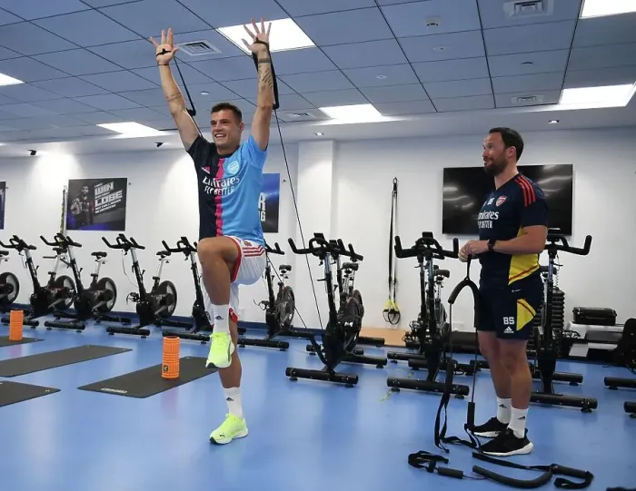 Framed Print : Arsenal FC: Granit Xhaka's Training Session Ahead of Arsenal v AC Milan - Dubai Super Cup 2022-23 Framed Print : Arsenal FC: Granit Xhaka's Training Session Ahead of Arsenal v AC Milan - Dubai Super Cup 2022-23