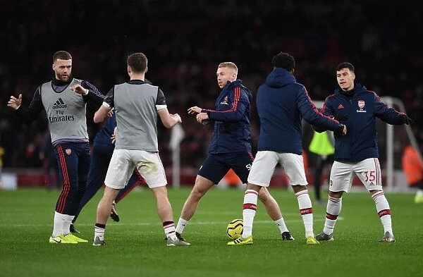 Arsenal FC: Half Time Training with Sam Wilson during Arsenal v Brighton & Hove Albion, Premier League 2019-20
