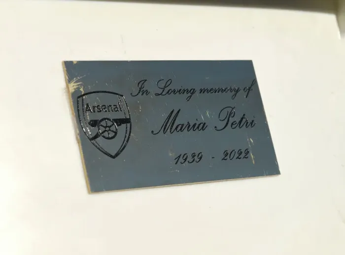 Framed Print : Arsenal FC Honors Maria Petri Before Arsenal Women's Match Against Brighton & Hove Albion