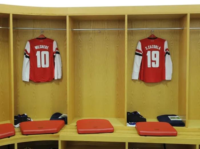 Framed Print : Arsenal FC: Jack Wilshere and Santi Cazorla's Empty Changing Room Gear - Arsenal v Swansea FA Cup Replay (2013) Framed Print : Arsenal FC: Jack Wilshere and Santi Cazorla's Empty Changing Room Gear - Arsenal v Swansea FA Cup Replay (2013)