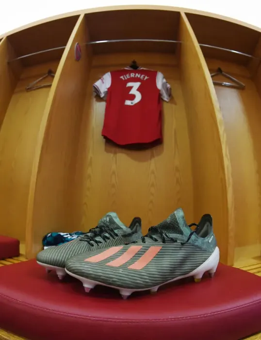 Framed Print : Arsenal FC: Kieran Tierney's Pre-Match Routine vs Southampton (Premier League 2019-20)
