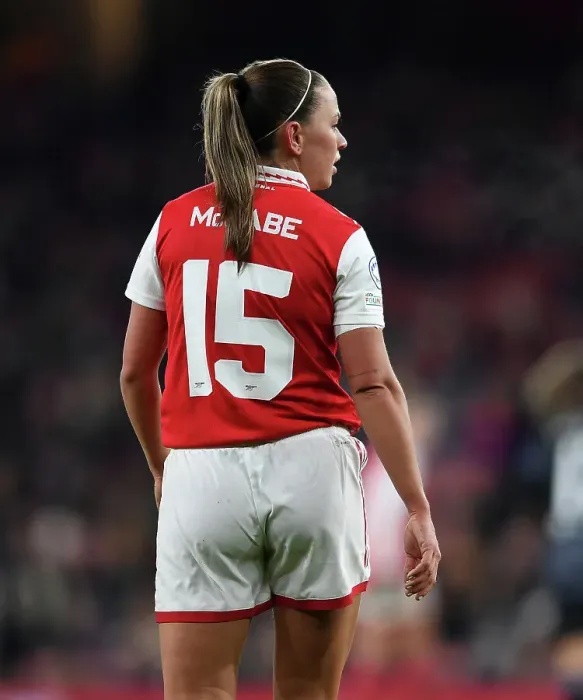 Framed Print : Arsenal FC: Kim Little's Intense Focus in the Changing Room Before Arsenal vs Olympique Lyonnais, UEFA Women's Champions League (2022-23)
