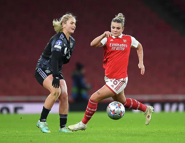 Arsenal FC: Kim Little's Steadfast Preparation in the Changing Room Before Arsenal vs. Olympique Lyonnais (UEFA Women's Champions League, 2022-23)