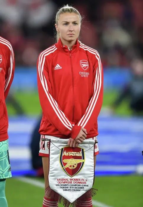 Framed Print : Arsenal FC: Kim Little's Steady Determination in the Changing Room Before Arsenal vs. Olympique Lyonnais, UEFA Women's Champions League (2022-23)