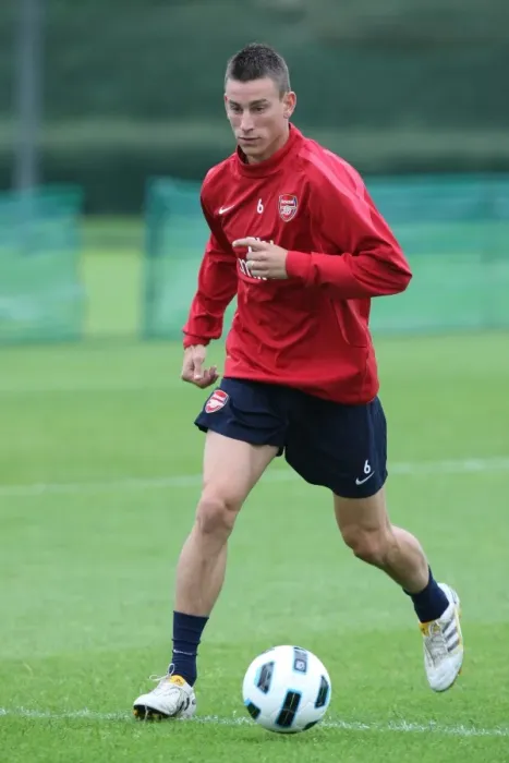 Framed Print : Arsenal FC: Laurent Koscielny at Pre-Season Training, 2010-11