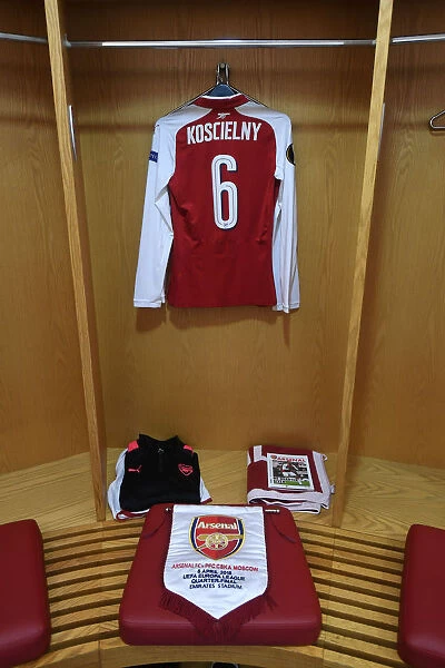 Arsenal FC: Laurent Koscielny's Emirates Shirt Awaits CSKA Moskva in Europa League Quarterfinal