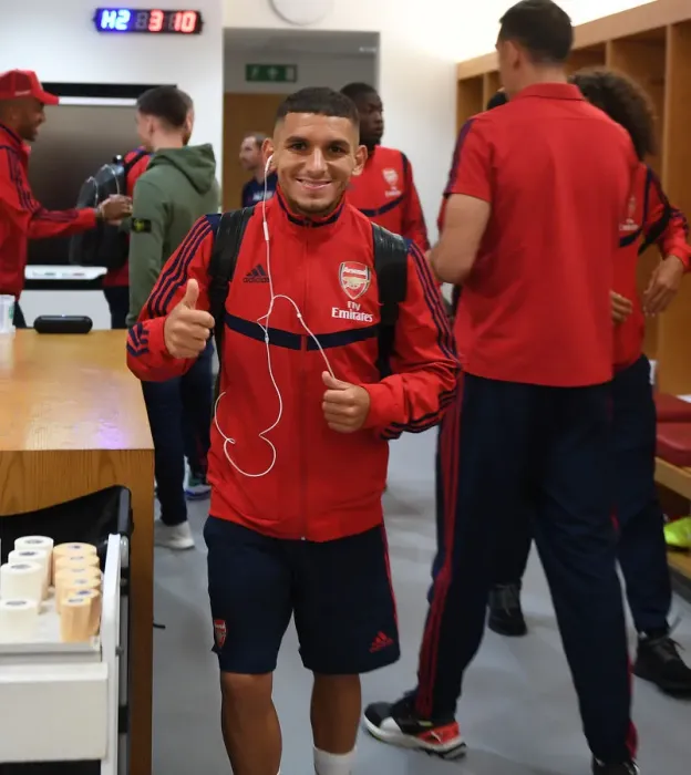 Framed Print : Arsenal FC: Lucas Torreira's Focus before the Arsenal v Tottenham Premier League Clash