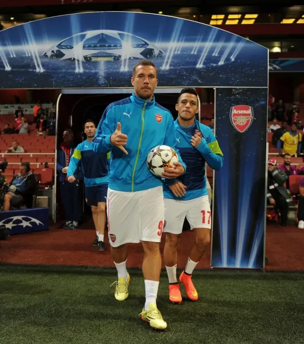 Framed Print : Arsenal FC: Lukas Podolski and Alexis Sanchez Prepare for Galatasaray Clash in Champions League (2014) Framed Print : Arsenal FC: Lukas Podolski and Alexis Sanchez Prepare for Galatasaray Clash in Champions League (2014)