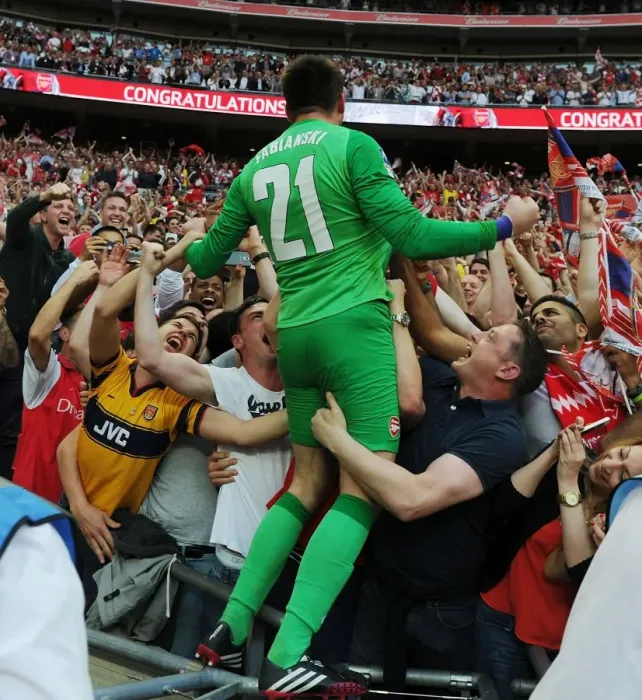 Framed Print : Arsenal FC: Lukasz Fabianski Celebrates FA Cup Victory Framed Print : Arsenal FC: Lukasz Fabianski Celebrates FA Cup Victory