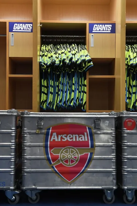 Framed Print : Arsenal FC at MetLife Stadium: Pre-Season Friendly - A Peek into the Arsenal Locker Room, East Rutherford, New Jersey (July 2023) Framed Print : Arsenal FC at MetLife Stadium: Pre-Season Friendly - A Peek into the Arsenal Locker Room, East Rutherford, New Jersey (July 2023)