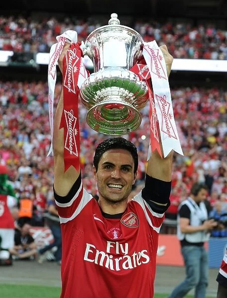 Arsenal FC: Mikel Arteta Lifts the FA Cup after Arsenal's Victory over Hull City (2014)