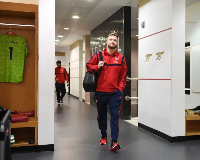 Framed Print : Arsenal FC: Mustafi's Pre-Match Focus before Arsenal vs. Southampton (2019-20) Framed Print : Arsenal FC: Mustafi's Pre-Match Focus before Arsenal vs. Southampton (2019-20)