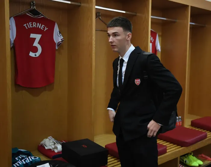Framed Print : Arsenal FC: A Peek into Kieran Tierney's Pre-Match Routine (2019-20)