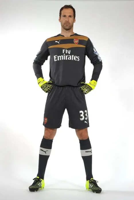Framed Print : Arsenal FC: Petr Cech at 2015-16 First Team Photocall Framed Print : Arsenal FC: Petr Cech at 2015-16 First Team Photocall