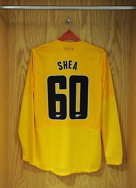 Arsenal FC: Pre-Match Focus - James Shea's Coventry City Shirt in Arsenal Changing Room (Capital One Cup 2012-13)