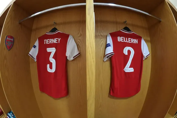 Framed Print : Arsenal FC: Pre-Match Huddle - Kieran Tierney and Hector Bellerin in the Changing Room (Arsenal v Standard Liege, UEFA Europa League 2019-20) Framed Print : Arsenal FC: Pre-Match Huddle - Kieran Tierney and Hector Bellerin in the Changing Room (Arsenal v Standard Liege, UEFA Europa League 2019-20)
