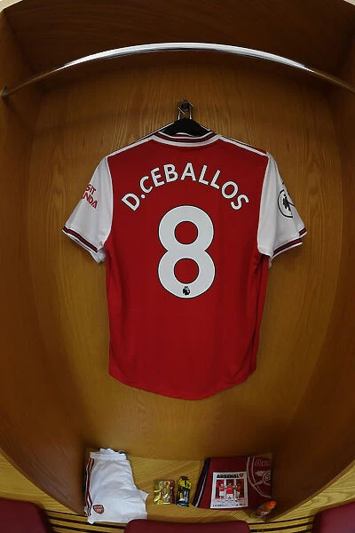 Arsenal FC: Pre-Match Room - Dani Ceballos Shirt Hang in Emirates Stadium (Arsenal v Burnley, 2019-20)