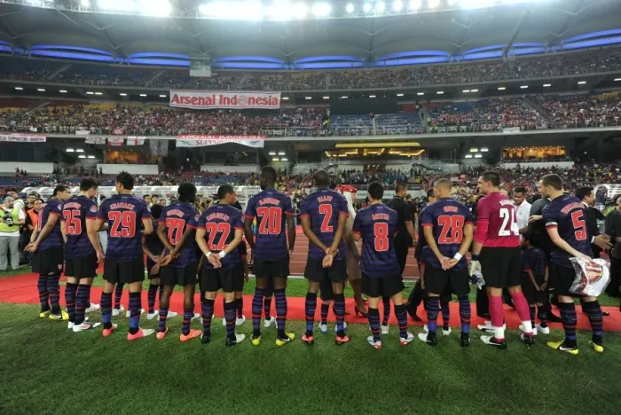 Framed Print : Arsenal FC: Pre-Season Friendly against Malaysia XI at Bukit Jalil National Stadium (July 2012)