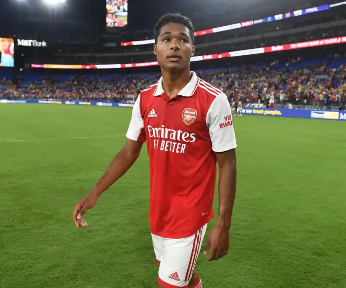 Framed Print : Arsenal FC in Pre-Season USA Tour: Reuell Walters at Arsenal vs. Everton in Baltimore