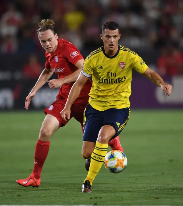 Framed Print : Arsenal FC in US Pre-Season: Xhaka Stars Against Bayern Munich in Los Angeles