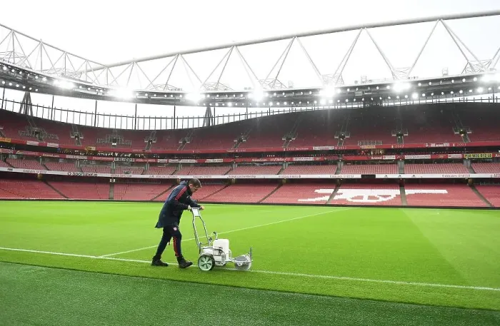 Framed Print : Arsenal FC: Preparing the Emirates Stadium Pitch for Arsenal vs. Nottingham Forest (2022-23) Framed Print : Arsenal FC: Preparing the Emirates Stadium Pitch for Arsenal vs. Nottingham Forest (2022-23)