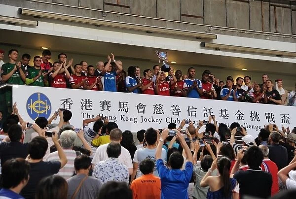 Arsenal FC Receives Trophy after Kitchee Friendly Match Win, 2012