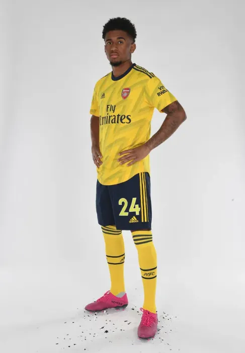 Framed Print : Arsenal FC: Reiss Nelson at 2019-20 Photocall Framed Print : Arsenal FC: Reiss Nelson at 2019-20 Photocall