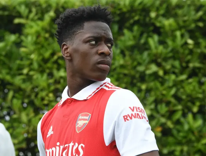 Framed Print : Arsenal FC: Sambi's Intense Training in Pre-Season Match Against Ipswich Town, 2022-23
