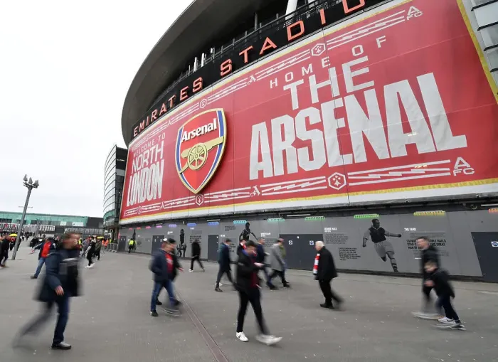 Framed Print : Arsenal FC: A Sea of Passionate Fans Awaits the Premier League Clash against Brentford at Emirates Stadium, London, 2023 Framed Print : Arsenal FC: A Sea of Passionate Fans Awaits the Premier League Clash against Brentford at Emirates Stadium, London, 2023