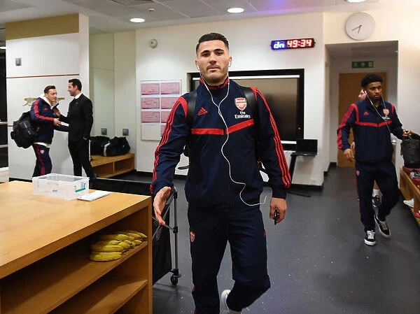 Arsenal FC: Sead Kolasinac in the Changing Room before Arsenal v Brighton & Hove Albion (2019-20)