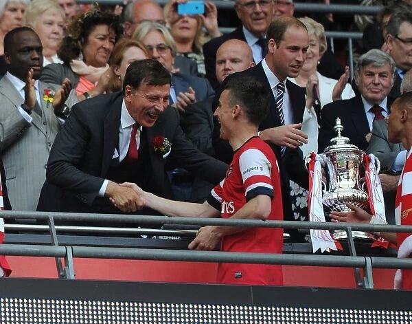 Arsenal FC: Stan Kroenke Celebrates FA Cup Victory with Laurent Koscielny