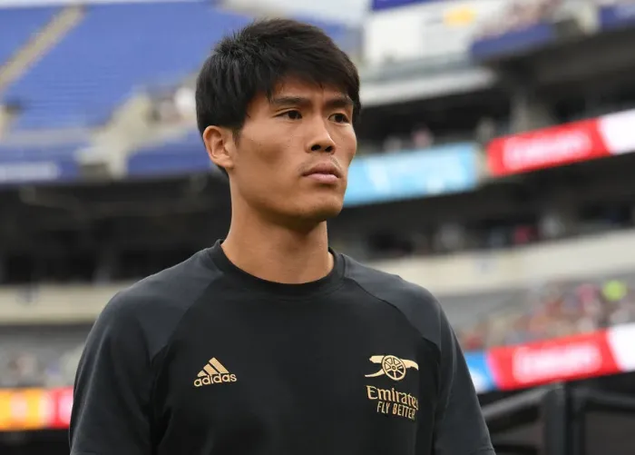 Framed Print : Arsenal FC: Takehiro Tomiyasu Prepares for Pre-Season Clash Against Everton in Baltimore Framed Print : Arsenal FC: Takehiro Tomiyasu Prepares for Pre-Season Clash Against Everton in Baltimore