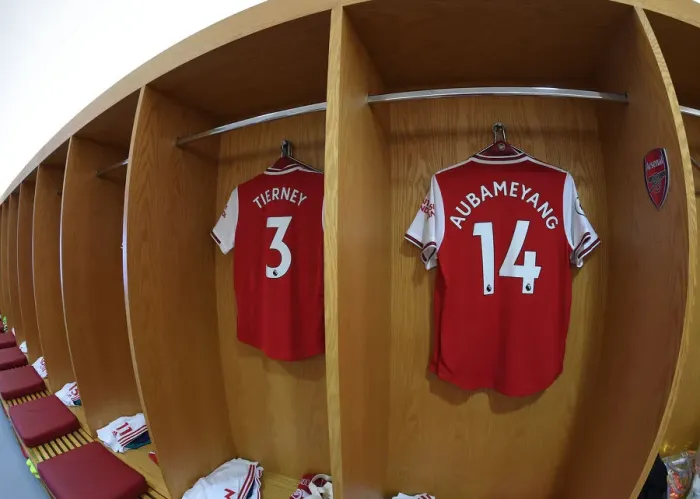 Framed Print : Arsenal FC: Tierney and Aubameyang's Pre-Match Gear Up in Emirates Stadium (Arsenal v AFC Bournemouth, 2019-20) Framed Print : Arsenal FC: Tierney and Aubameyang's Pre-Match Gear Up in Emirates Stadium (Arsenal v AFC Bournemouth, 2019-20)