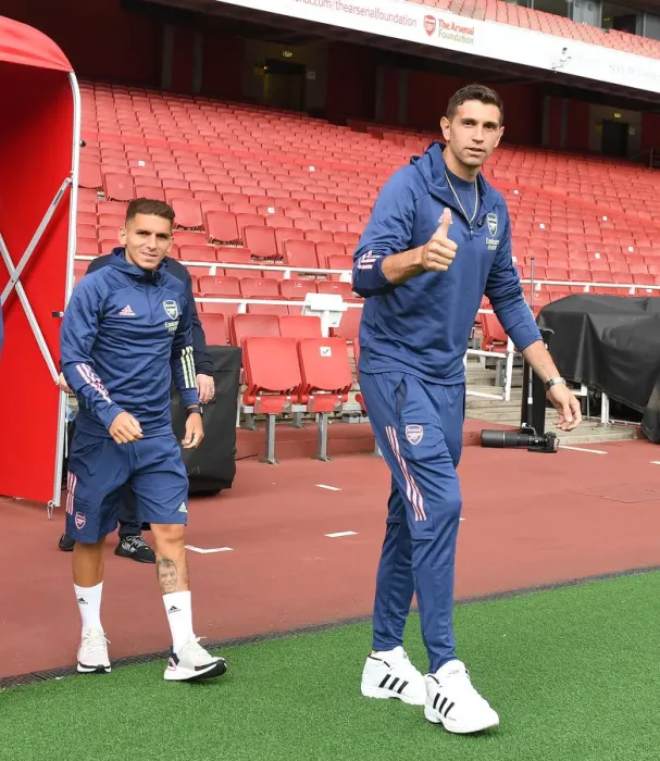 Framed Print : Arsenal FC: Torreira and Martinez in Focus before the Leicester Showdown (2019-2020)
