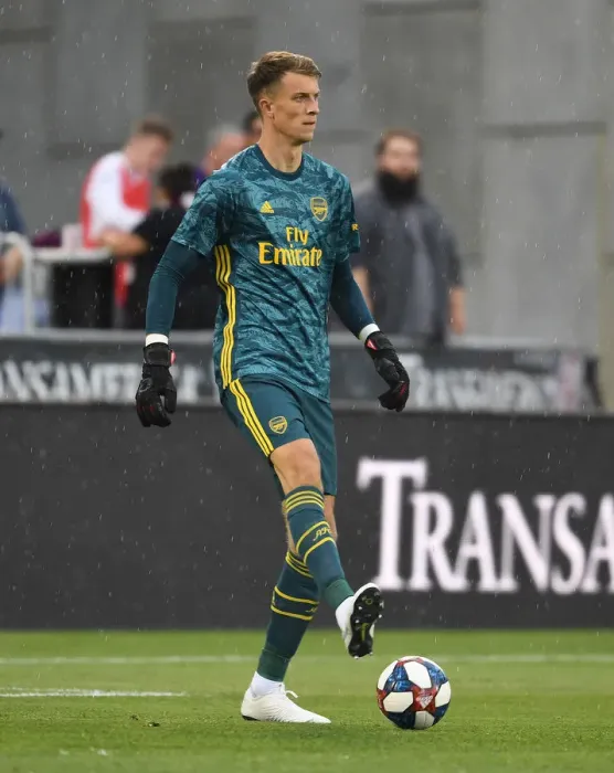 Framed Print : Arsenal FC Training in Colorado: Matt Macey in Action against Colorado Rapids