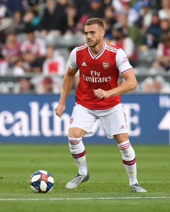 Framed Print : Arsenal FC Training in Commerce City: Calum Chambers in Action vs Colorado Rapids (2019-20)
