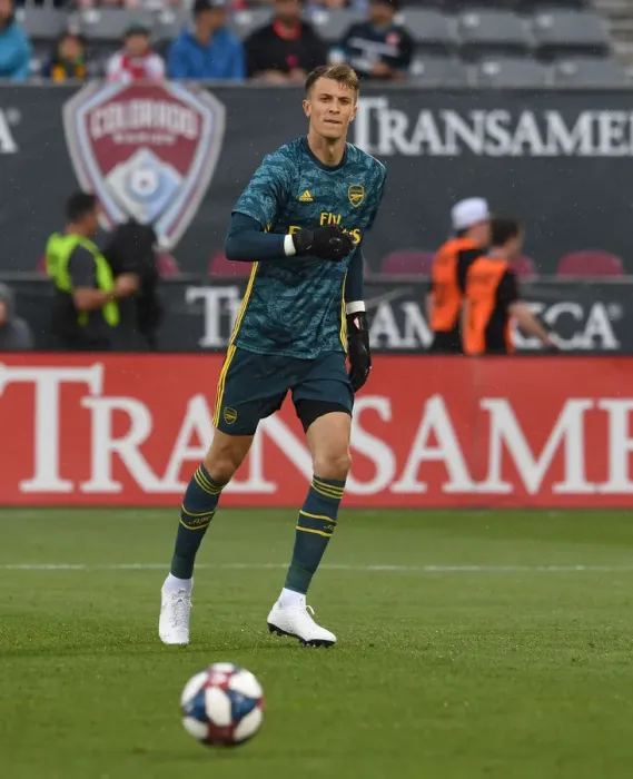 Framed Print : Arsenal FC Training: Matt Macey in Action against Colorado Rapids (2019-20)