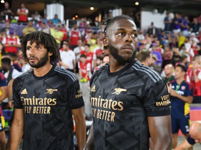 Framed Print : Arsenal FC Training in Orlando: Nuno Tavares Prepares for Orlando City SC Clash (2022-23)