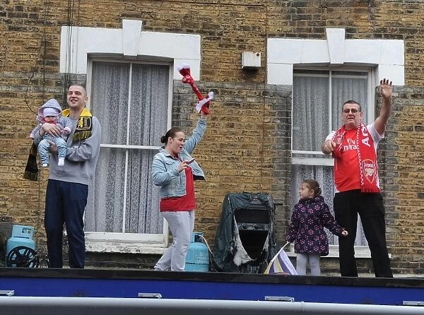 Arsenal FC: Triumphant Parade through London - FA Cup Victory, 2015