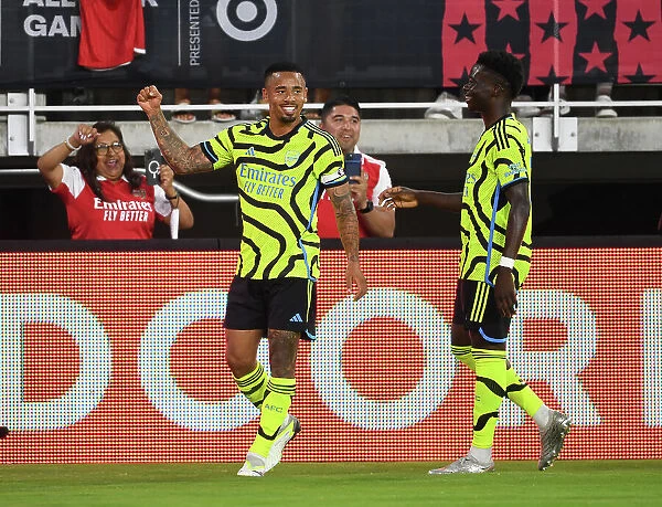 Arsenal FC Triumphs at 2023 MLS All-Star Game: Gabriel Jesus and Bukayo Saka Celebrate First Goal