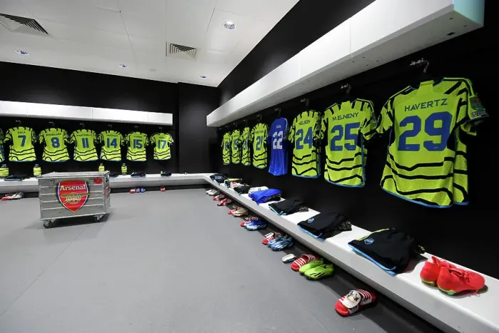 Framed Print : Arsenal FC: United in the Dressing Room Before the West Ham Showdown, 2023-24 Framed Print : Arsenal FC: United in the Dressing Room Before the West Ham Showdown, 2023-24