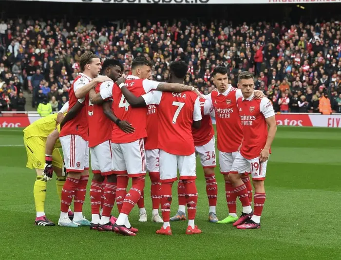 Framed Print : Arsenal FC: United in Pre-Match Focus - The Huddle Before Battle vs Crystal Palace, Premier League 2022-23 Framed Print : Arsenal FC: United in Pre-Match Focus - The Huddle Before Battle vs Crystal Palace, Premier League 2022-23