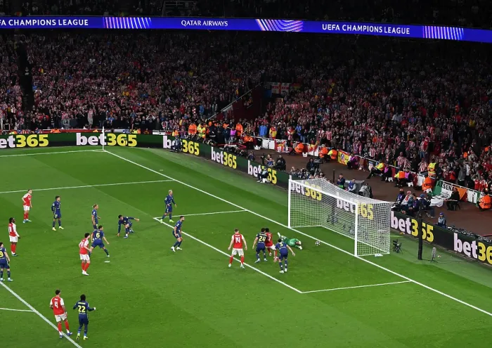 Framed Print : Arsenal FC v Atletico de Madrid - UEFA Champions League 2025 / 26 Semi Final Second Leg