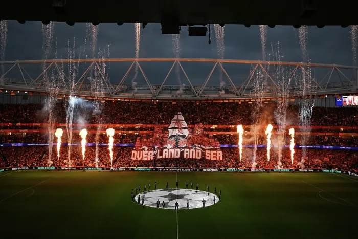 Framed Print : Arsenal FC v Atletico de Madrid - UEFA Champions League 2025 / 26 Semi Final Second Leg