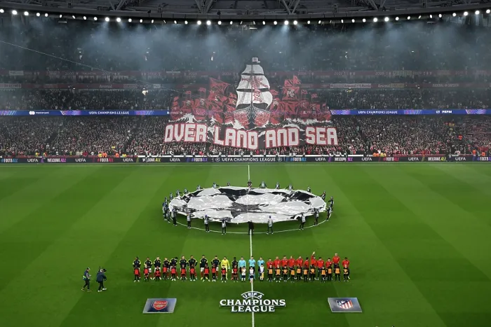 Framed Print : Arsenal FC v Atletico de Madrid - UEFA Champions League 2025 / 26 Semi Final Second Leg