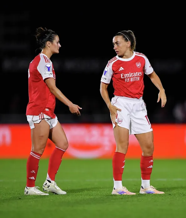 Framed Print : Arsenal FC v OL Lyonnes - UEFA Women's Champions League 2025 / 26 League Phase MD1 Arsenal FC v OL Lyonnes - UEFA Women's Champions League 2025 / 26 League Phase MD1