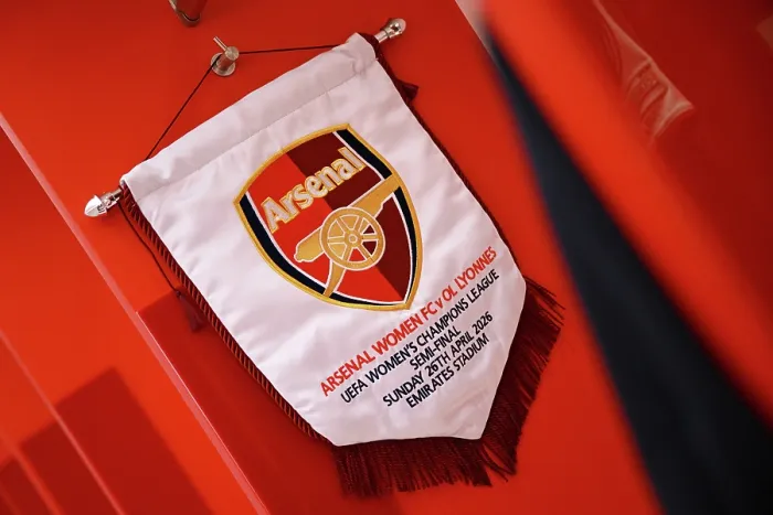 Framed Print : Arsenal FC v OL Lyonnes - UEFA Women's Champions League 2025 / 26 Semi-Final First Leg Arsenal FC v OL Lyonnes - UEFA Women's Champions League 2025 / 26 Semi-Final First Leg