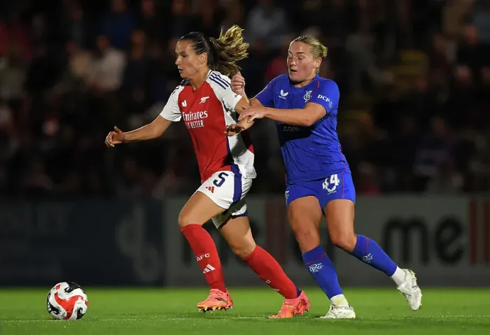 Framed Print : Arsenal FC v Rangers FC: UEFA Women's Champions League First Round Mini-Tournament Framed Print : Arsenal FC v Rangers FC: UEFA Women's Champions League First Round Mini-Tournament