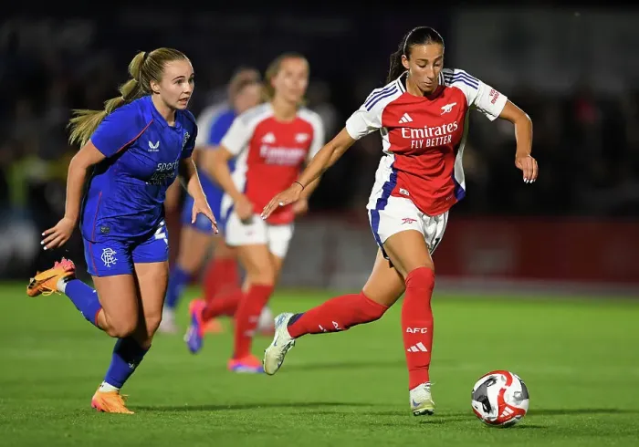 Framed Print : Arsenal FC v Rangers FC: UEFA Women's Champions League First Round Mini-Tournament
