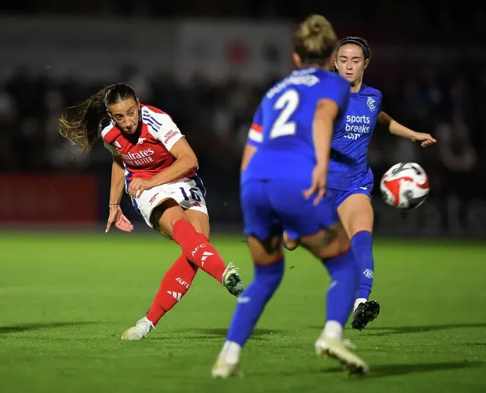 Framed Print : Arsenal FC v Rangers FC: UEFA Women's Champions League First Round Mini-Tournament